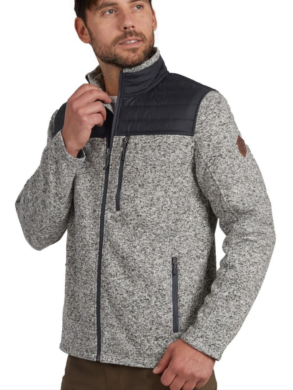 Men's Free Country Black Jacket Gray And Black